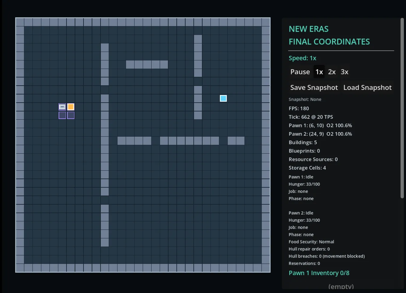 开发一周后的 New Eras 原型